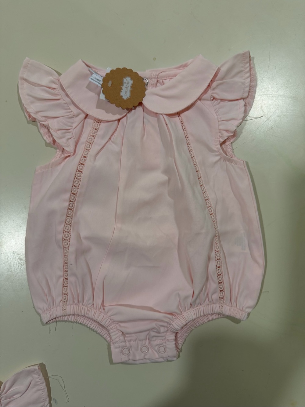Mud Pie Pink Bubble Romper, NWT